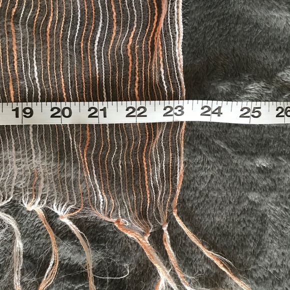 🔻2 for $10 🔻 Silk Poly Blend Neck Scarf Peach - Picture 3 of 5